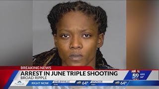 Woman arrested on murder charges after Broad Ripple triple shooting [upl. by Dranyar]