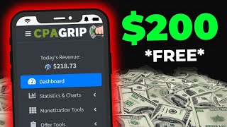 Easy 200Day 🤑 with CPA Marketing FREE Traffic Method ✅ CPAGrip How To Make Money Online in 2024 [upl. by Olra]