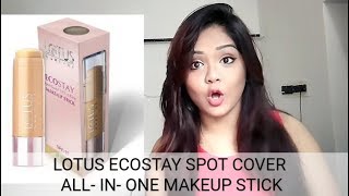 Lotus ecostay all in one spot cover makeup stick most honest review [upl. by Lachlan]