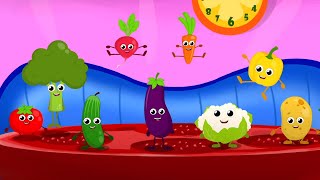 Ten Little Vegetables  Vegetables Song  Nursery Rhymes and Baby Song  Preschool Learning Videos [upl. by Aros996]