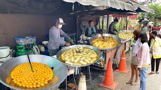 Sold Out in 2 hours Frying Huge Amounts of Crispy Turtle Egg amp Crispy Pumpkin  Thai Street Food [upl. by Anilev484]