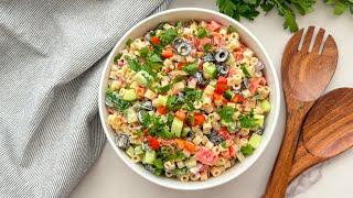 Creamy Dreamy Ditalini Pasta Salad Recipe [upl. by Sesilu]