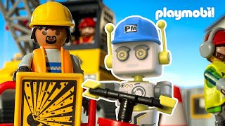 Was passiert auf einer großen Baustelle  ROBert erklärt  PLAYMOBIL Kinderfilm [upl. by Tempest]