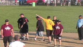 Softball Players Fighting On The Field During Game [upl. by Eardna]