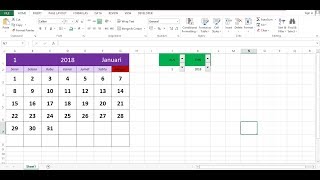 CARA MEMBUAT KALENDER OTOMATIS PADA EXCEL DENGAN MUDAH DAN CEPAT  VIDEO TUTORIAL [upl. by Soirtimid286]