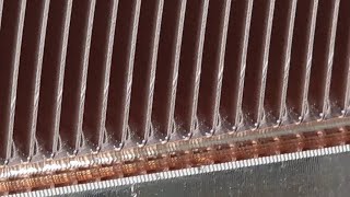 Making Skiving Heatsink 1bar Full 35mm Copper Fin Skiving [upl. by Naihs]