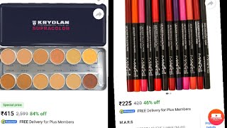 flipkart eye liner plus lip liner review and krylon supracolour foundation palette review [upl. by Rednaxela443]