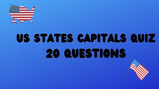 US States Capitals Quiz 20 QuestionsTrivia [upl. by Wandie735]