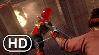 SpiderMan Saves MJ From Falling Clip  SpiderMan No Way Home Movie Suit [upl. by Edrahs]