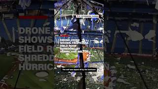 Drone video shows Tropicana Field roof shredded by Hurricane Milton [upl. by Efal89]