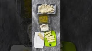 Mozzarella sticksMozzarella cheese barEggWhite flourBread crumbs SaltPepper Oil [upl. by Ailev307]