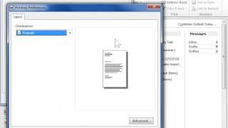 Outlook 2010 Change Page Direction Margins or Other Print Options [upl. by Waylin]