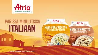 Atria Makuja Maailmalta KanaAura® Risotto ja Metsäsienirisotto [upl. by Jobey]