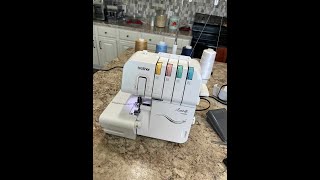 Threading a Brother 1034DX Serger [upl. by Dian]