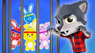 Hungry Bunnies and Hungry Wolf  D Billions Kids Songs [upl. by Weissberg]