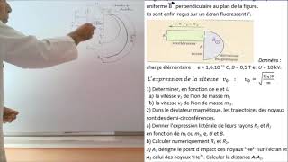 Exercice  Spectromètre de masse 2Bac [upl. by Aicineohp951]