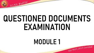 STANDARDS  QUESTIONED DOCUMENT EXAMINATION [upl. by Yvad844]