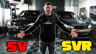 Range Rover Sport SVR vs SV  Side by Side Comparison Will I order an SV [upl. by Sothena]