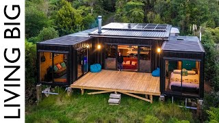 OffGrid Living in a 5x 20ft Shipping Container Home [upl. by Hairim]