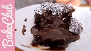 Chocolate Lava Cake Fondant au Chocolat  BakeClub [upl. by Fallon]