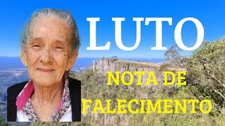 NOTA DE FALECIMENTO CCB Irmã Maria de Lima Mariano [upl. by Goebel832]