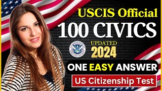 20242025 Random USCIS Complete 100 Civics Test Citizenship Test QuestionsAnswers Ciudadania [upl. by Neumeyer]