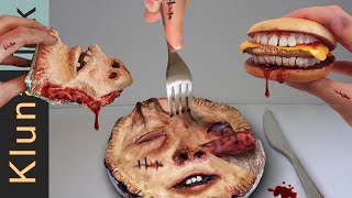 Klunatik Eating BRAINS TEETH amp JUICY FLESH 2  HOURS BEST OF GORY 2023 Scary ASMR eating sounds [upl. by Franky985]