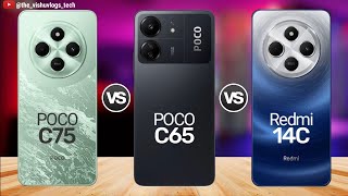 POCO C75 vs POCO C65 vs Redmi 14C ⚡ Best Android smartphone under 10000  Which One to Buy 🔥🔥 [upl. by Jacobah]