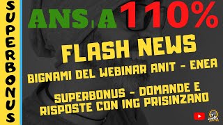 Superbonus 110  Webinar ANIT  Ing PRISINZANO di ENEA [upl. by Mufi]