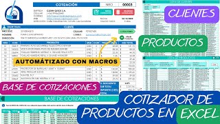 Cotizador de Productos💲en Excel✅con Macros para la Empresa [upl. by Sinned]