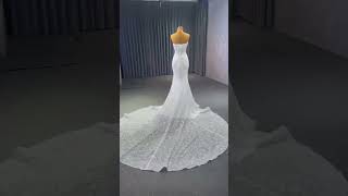 Sparkly Highend White Handmade Beading Sequins Wedding Dresses [upl. by Lula]