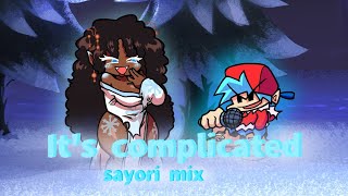 FNF  Its complicated sayori mix  Yukiko amp BF sing it  Cover [upl. by Anaoj]