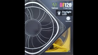 Vetroo DF120 Daylight LED Macaron Frame 3PinMolexD Fan Review Pt 1 [upl. by Eelnodnarb912]