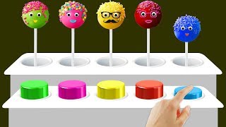 Cake Pops Lollipops Finger Family Baby Learn Colors Game Nursery Rhymes [upl. by Irakuy]