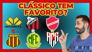 CLÁSSICO VILA NOVA X ATLÉTICOGO TEM FAVORITO CRICIÚMA TENTA VOLTAR AO G4 DA SÉRIE B HOJE [upl. by Sammie]