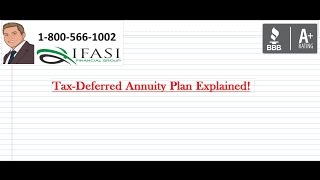 Tax Deferred Annuity Plan  Tax Deferred Annuity Plan Fully Explained [upl. by Evangelia]