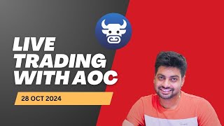 28 Oct 2024  Live Trading using AOC niftychainaoc [upl. by Maybelle]