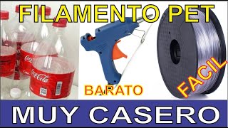 COMO HACER FILAMENTO PET CASERO forma facil y paso a paso [upl. by Varney]