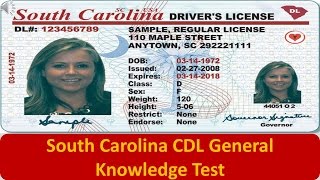 South Carolina CDL General Knowledge Test [upl. by Lai]