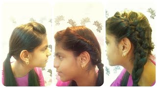 How to make 3 Easy Hairstyles with Two PonytailPigtails Simple Hairstyles for School [upl. by Lledra]