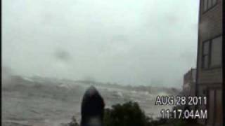 Hurricane Irene 2011 Point and Bay view Beach Milford CT [upl. by Tatiana]