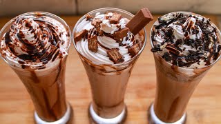 3 Milkshake Recipe  Chocolate Milkshake  Oreo Milkshake  Kitkat Milkshake [upl. by Recneps94]