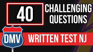 DMV Written Test 2024 NJ 40 Challenging Questions [upl. by Emmy]