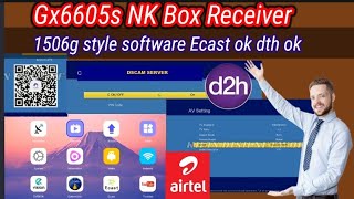 Gx6605sNk Box Receiver New software updates  Dscam options  videocon88 ok [upl. by Cl]