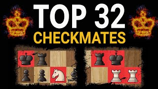 Top 32 Checkmates You Must Know  Basic Mating Patterns Chess Tactics Moves amp Ideas to Win [upl. by Rehtaef]