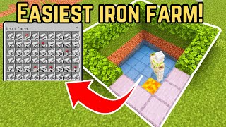 Easiest Iron Farm for Minecraft Bedrock [upl. by Alolomo194]