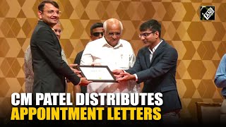 CM Patel distributes appointment letters to selected candidates in GUVNLaffiliated companies [upl. by Regine]