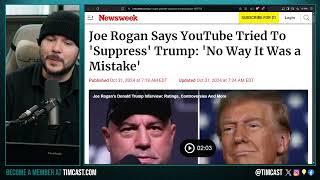 Joe Rogan Says YOUTUBE CENSORING Trump Interview NOT A MISTAKE Rogue Engineer May Have Hid Show [upl. by Leis]