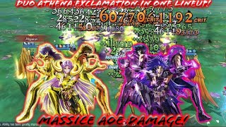 Saint Seiya Awakening KOTZ  Double Athena Exclamation in One Lineup at PvP Massive AOE Damage [upl. by Tol]