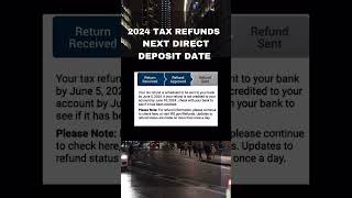 2024 TAX REFUNDS NEXT DIRECT DEPOSIT DATE FOR TAX REFUNDS taxrefund 2024 irs directdeposits [upl. by Ilyssa529]